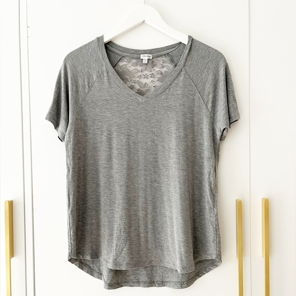 PJ Salvage Grey Top with Lace - Picture 6 of 10